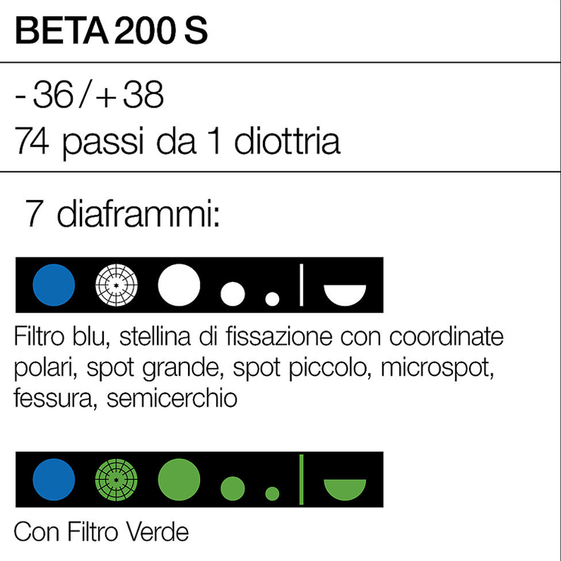 Oftalmoscopio BETA 200 S senza manico