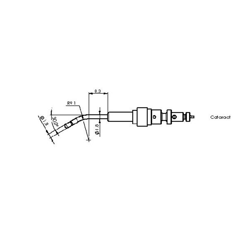 Sonda cataratta curva 1,5 mm per Cryomatic II