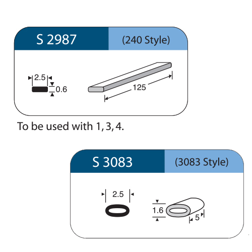 SET banda di cerchiaggio con sleeve (S2987 + S3083) 5pz