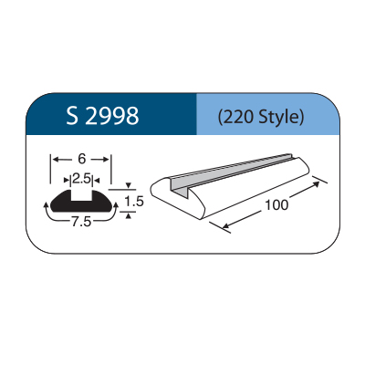 Striscia in silicone scanalata STYLE 220
